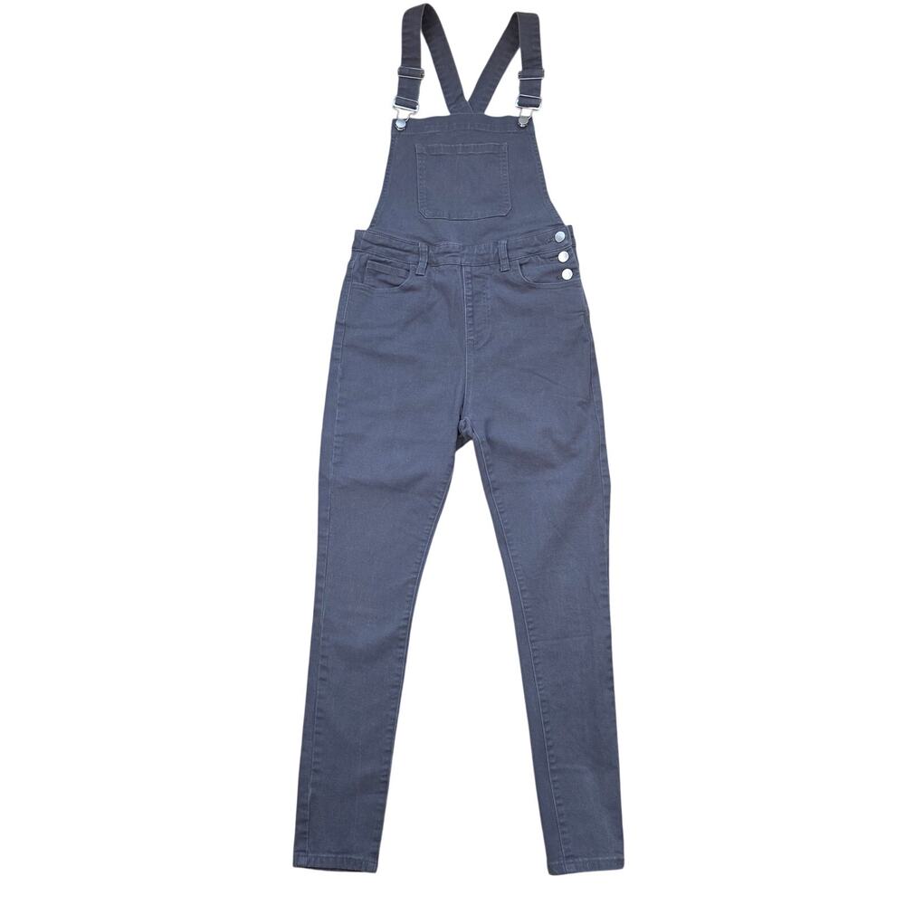 We Wore What Overalls Womens M Gray Skinny Stretch Denim Dungarees Adjustable